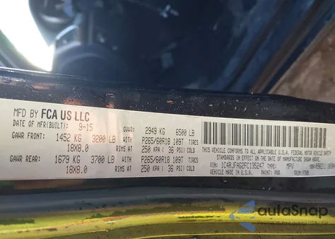 2015 Jeep Grand Cherokee Laredo z USA, uszkodzony, nr VIN 1C4RJFAG2FC135247